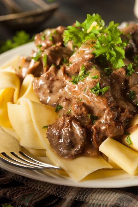 Ina Garten Beef Stroganoff - Half-Scratched Beef Stragonoff Recipe, Stragonoff Recipe, Best Ina Garten Recipes, Slow Cooker Beef Stroganoff, Ina Garten Recipes, Stroganoff Recipe, Beef Recipes Easy, Beef Stroganoff, Beef Recipes For Dinner