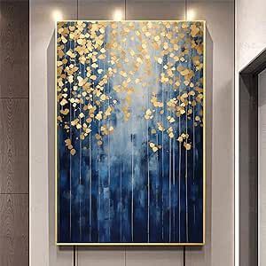 Blue and Gold Abstract Canvas Wall Art Modern Abstract Painting Dark Blue Abstract Picture Gold Foil and Blue Textured Wall Art Blue Gold Gray Pictures Gold Foil Artwork Living Room 16x24inch No Frame Blue Textured Wall, Gray Pictures, Artwork Living Room, Navy Blue Wall Art, Painting Dark, Beautiful Art Paintings, Grey Wall Art, Abstract Pictures, Gold Wall Art