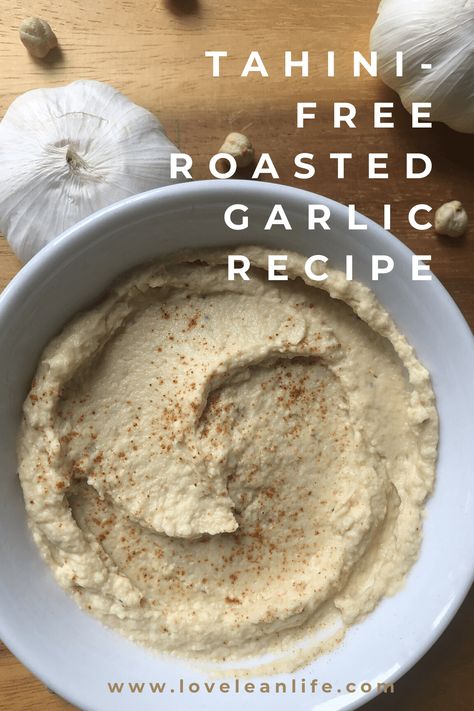 No Tahini Hummus, Hummus With No Tahini, Tahini Free Hummus Recipe, Hummus No Tahini, Hummus Recipe Without Tahini, Hummus Recipe With Tahini, Roasted Garlic Hummus Without Tahini, Homemade Hummus Without Tahini, Mom Snacks