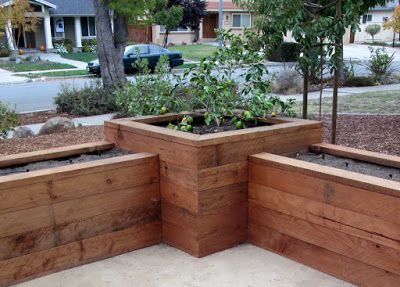 Granite Patio, Decomposed Granite Patio, Outdoor Yard Ideas, Hampton Garden, Raised Garden Bed Plans, Decomposed Granite, Garden Boxes Raised, Garden Planter Boxes, Corner Garden