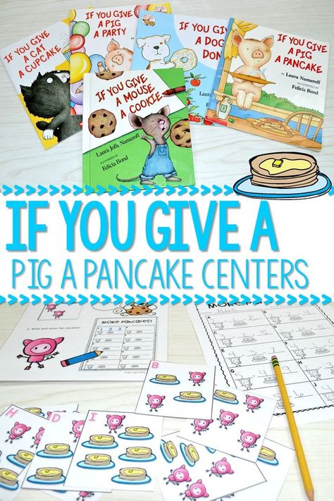 Author Study Preschool, If You Give A Pig A Pancake Craft, Laura Numeroff Activities Preschool, Laura Numeroff Activities, Kindergarten Author Studies, If You Give A Pig A Pancake Activities Preschool, Pig A Pancake Activities, Give A Pig A Pancake Activities, If You Give A Pig A Pancake