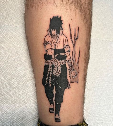 Sasuke uchiha tattoo idea for leg Sasuke Tatoos Ideas, Saske Uchiha Tattoo Ideas, Sasuke Kirin Tattoo, Naruto Traditional Tattoo, Sasuke Naruto Tattoo, Tattoo Idea For Leg, Sasuke Uchiha Tattoo Ideas, Naruto Sasuke Tattoo, Sasuke Tattoos