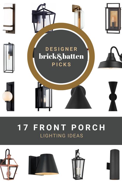 If you’re on the hunt for front porch lighting ideas, the expert exterior designers at brick&batten have you covered. Check out all our favorites: https://bit.ly/3GDDAQb Front Door Lighting Exterior Ceiling, Above Front Door Lighting Exterior, Copper Outside Lights On House, Exterior Lighting Ideas Porch, Outside Light Fixtures Front Doors, Mid Century Porch Light, Modern Farmhouse Porch Lights, Above Door Lighting Exterior, Modern Farmhouse Front Porch Lighting