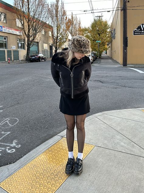 #leopardhat #leopard #fuzzyhat #winteroutfit #docmartensstyle #loafers Doc Marten Tassel Loafers Outfit, How To Style Doc Martens Loafers, Loafer Doc Martens Outfit, Doc Marten Adrian Loafer Outfit Women, Dr Marten Loafers Women Outfit, Doc Marten Loafers Women Outfit, Dr Marten Loafers Outfit, Doc Martens Loafers Outfit, Doc Marten Loafers Outfit