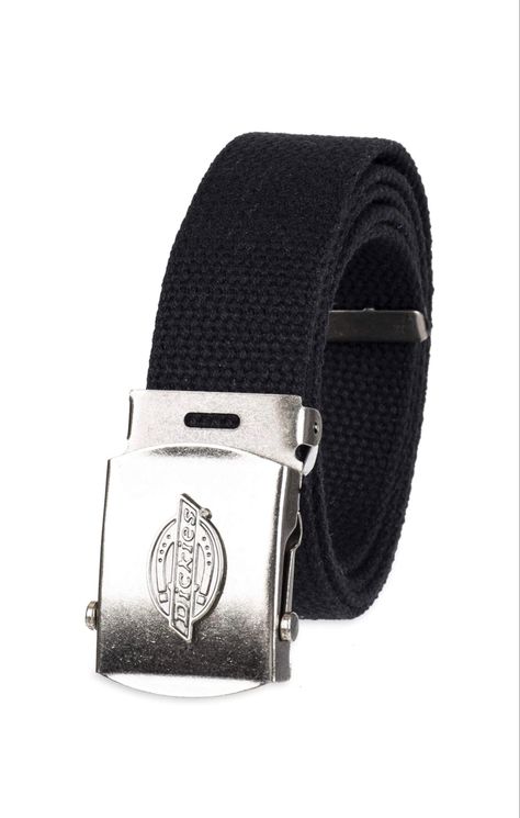 Dickies Men's Cotton Web Belt with Military Logo Buckle Casual Leather Belt, Military Logo, Web Belt, Dickies Workwear, Branded Belts, Casual Belt, Fabric Belt, Embossed Logo, Mens Belts