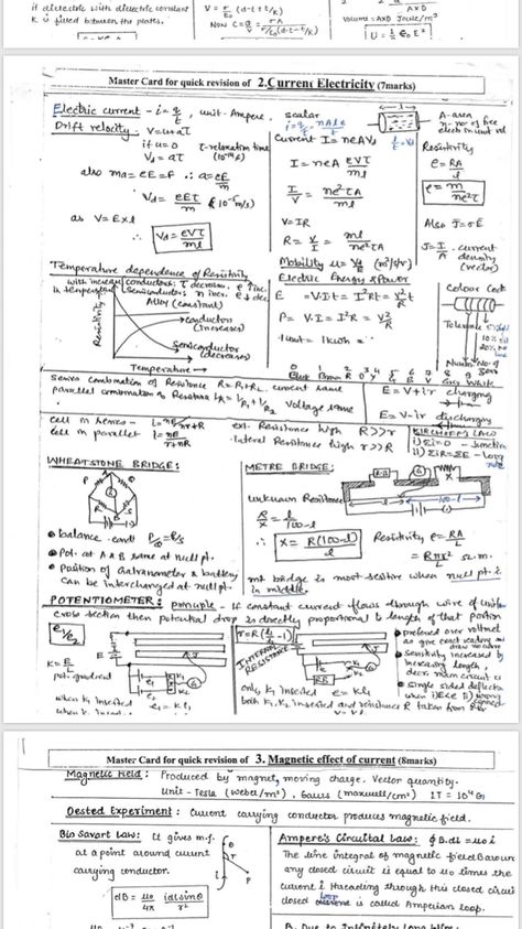 Electricity Formula Sheet, Current Electricity Formula, Current Electricity Formula Sheet, A Level Physics Notes, Neet Aspirant, Brain Map, Study Physics, Current Electricity, College Notes Organization