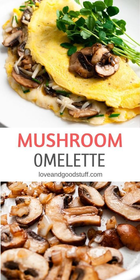 Omelette With Mushrooms, Cheese Omelette Recipe, Healthy Omelette, Perfect Omelette, Omlet Recipes, Omelette Recipe Easy, Mushroom Omelette, Cheese Omelette, Taiwanese Cuisine