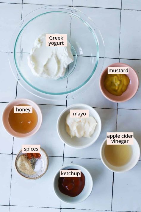 Big Mac Sauce (Healthy Burger Sauce Recipe) - The Balanced Nutritionist Healthy Mac Sauce, Healthy Burger Sauce Greek Yogurt, Healthy Big Mac Sauce Greek Yogurt, Greek Yogurt Burger Sauce, Burger Sauce Greek Yogurt, Healthy Sauces For Bowls, Healthy Burger Sauce, Easy Big Mac Sauce Recipe, Easy Big Mac Sauce