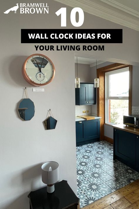 If you're looking for some Modern wall clock ideas for your living room, we have 10 easy solutions for you! Click through to see our Wall Clock, Wall Decor & Art ideas, and let us give you some modern home decor ideas! Large Wall Decor Ideas, Wall Clock Ideas, Hallway And Living Room, Wall Clock Design Ideas, Weather Clock, Wall Clock Decor Living Room, Decor Things, Living Room Wall Clock, Bedroom Clocks