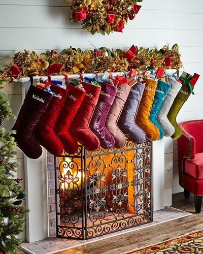 I love these beautiful stockings that come in all colors, perfect for the whole family! (Sponsored affiliate link) Velvet Christmas Stocking, Velvet Christmas, Dollar Store Christmas, Burlap Christmas, Deco Luminaire, Deco Boheme, Navidad Diy, Christmas Stockings Personalized, Christmas Crafts Decorations