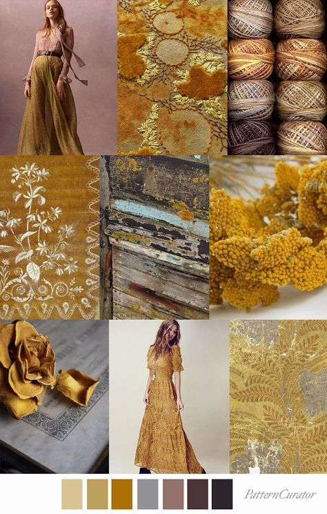 TREND | PATTERN CURATOR - GOLDEN ROD . FW 2020-21 Flower Fire, 2024 Colors, Pattern Curator, Colors Combinations, Product Styling, Color Trends Fashion, Golden Rule, Mood Board Fashion, Olivia Palermo