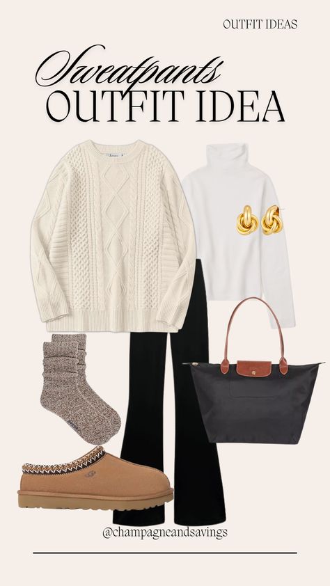 What to Wear With Sweatpants for Stylish Girlies (2025) — Champagne & Savings What To Wear To Soccer Game, Shoes To Wear With Sweatpants, How To Dress Up Sweatpants, Dress Up Sweatpants, What To Wear With Sweatpants, Shoes To Wear With Leggings, Styling Sweatpants, Wide Leg Sweats, Gray Sweatpants Outfit