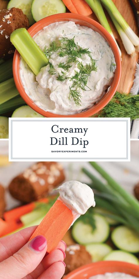 Dill Dip Recipe Sour Cream, Fresh Dill Dip Recipe, Fresh Dill Dip, Dill Veggie Dip Recipe, Dill Dip Recipe, Sour Cream Dip Recipes, Dill Dip Recipes, Salmon Dip Recipes, Roasted Eggplant Dip