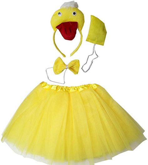 Boys Skeleton Costume, Duck Halloween Costume, Poodle Skirt Outfit, Shrek Costume, Princess Fancy Dress, Nativity Costumes, Duck Costumes, Yellow Tutu, Costume Tutu