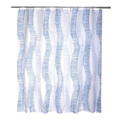 Popular Bath Products Shell Rummel Tidelines Single Shower Curtain | Wayfair Coastal Shower Curtain, Luxury Shower Curtain, Shower Curtain Blue, White Bath Mat, Romantic Bed, Shower Curtain Sizes, Luxury Shower, White Shower, Mounted Shelves