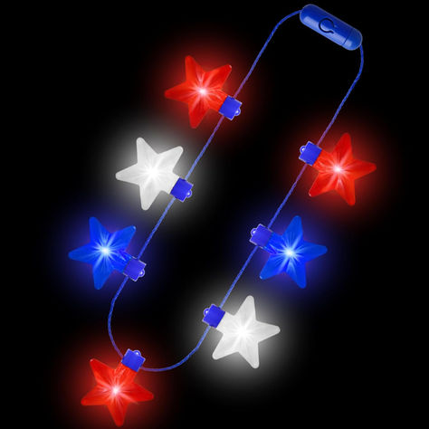 4th of July Necklace Accessories, 1PCS Light up Independence Day Necklace Party Favor, Red White Blue Patriotic Fourth of July 7 Bulbs Necklace, Glow Accessories for Memorial Day Veterans Day Parades Fourth Of July Accessories, July Decor, Party Necklace, Necklace Accessories, White Stars, 4th Of July Party, July 7, July Party, Veterans Day