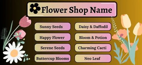 As a lover of flowers, I’ve always wanted to own my own flower shop. Now that I finally have the opportunity, I’m stuck on what to name it. I’ve been brainstorming for days but nothing seems to click. I decided to reach out to my friends and family for suggestions. My mom suggested “Bloomers” which ... Read more The post Bloom in Style: 20 Unique Flower Shop Name Ideas You’ll Love appeared first on Good Name. Flower Shop Names Ideas, Unique Flower Shop, Italian Flowers, Shop Name Ideas, To My Friends, Shop Name, Funny Names, Unusual Flowers, Name Ideas