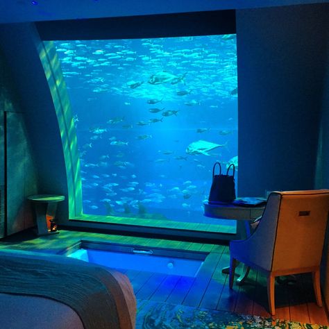 World Of Wanderlust |  The Equarius Hotel in Singapore Aquarium Furniture, Beautiful Aquariums, Singapore Sentosa, Sentosa Island Singapore, Singapore Things To Do, Singapore Vacation, Singapore Attractions, Underwater Hotel, Amazing Aquariums