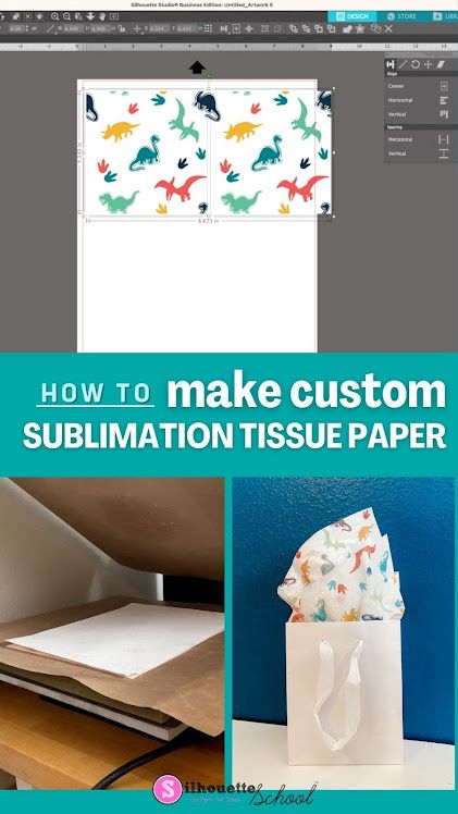 Printing On Tissue Paper, Vinyl Projects Silhouette, Silhouette School Blog, Sublimation Gifts, Silhouette Cameo Crafts, Custom Tissue Paper, Sublimation Ideas Projects Inspiration, Silhouette School, Silhouette Cameo Tutorials