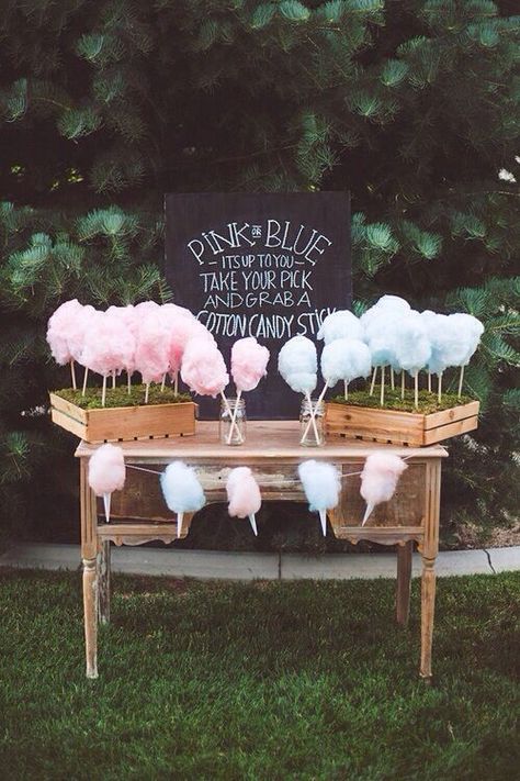 Gender Reveal Decorations To Inspire You Wedding Food Ideas, Wedding Food Stations, Baby Gender Reveal Party Decorations, Idee Babyshower, Rustic Wedding Decorations, Baby Reveal Party, Epic Wedding, Gender Party, Gender Reveal Party Decorations