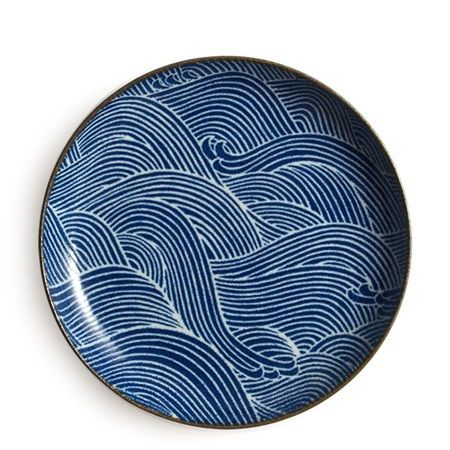 Blue Aranami Wave Dish Collection | Japanese Ceramics | Miya