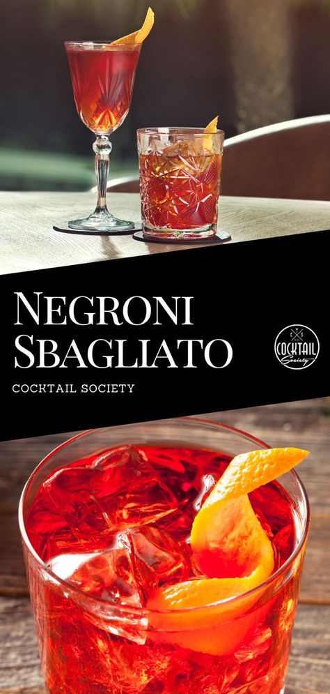 The Negroni Sbagliato literally is an "incorrect" or "mistaken" Negroni, which translates to the sparkling variation of the classic Negroni cocktail. #Negroni #NegroniSbagliato #Prosecco #Vermouth #Cocktail #CocktailRecipe #Italy #DolceVita #Sbagliato Negroni Sbagliato Cocktail Recipes, Negroni Sbagliato With Prosecco, Negroni Sbagliato Prosecco, Sbagliato Cocktail, Apple Iced Tea, Classic Negroni, Negroni Sbagliato, Vermouth Cocktail, Slow Cooker Oatmeal