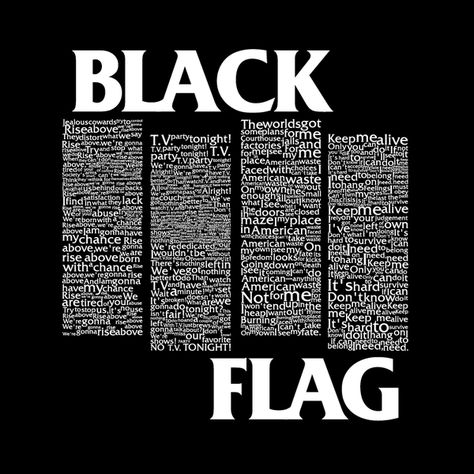 Punk Rock Typography by Tyce Jones, via Behance Rock Typography, Black Flag Poster, Black Flag Logo, Punk Typography, Flag Typography, Album Receipts, Black Flag Band, Circle Jerks, The Distillers