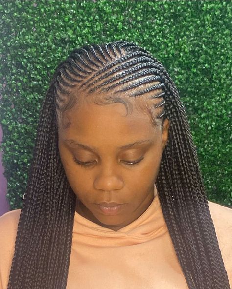 Cute Box Braids Hairstyles Ideas, Braids Women, Cornrows With Box Braids, Christmas Scrunchies, 2022 Hairstyles, Protective Style Braids, Braiding Hairstyles, Scalp Braids, Cornrows Braids For Black Women