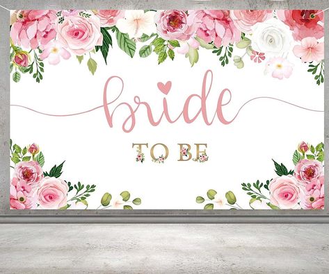 Bridal shower banner- 6x4ft. "Bride To Be" Pink Floral Banner - Backdrop - Bridal Shower Sign - Wedding- Engagement Bachelorette Party- Decorations #bridal #shower #bridalshower #wedding #party #banner #bridalshowerdecorations #decorations #bridetobe #engagement #bachelorette #floral #affiliate https://amzn.to/3ITagq0 Bridal To Be, Bridal Shower Banner, Floral Banners, Bridal Shower Signs, Shower Sign, Bachelorette Party Decorations, Sign Wedding, Bride To Be, Bridal Shower Decorations