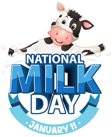 January Icon, National Milk Day, Graphic Resources, Birthday Cards, Vector Free, Milk, Birthday, Quick Saves