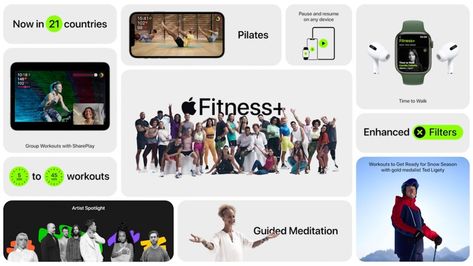 Apple Fitness Plus, Apple Presentation, Group Workouts, Fall Tv Shows, Apple Fitness, Brand Presentation, Fitness Technology, Group Fitness, Ux Web Design