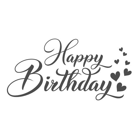 Happy birthday inspirational inscription... | Premium Vector #Freepik #vector #confetti #birthday #birthday-illustration #confetti-illustration Happy Birthday Different Fonts, Happy Birthday Name Logo, Happy Birthday Words Fonts, Happy Birthday Writing Styles, Happy Bday Quotes, Happy Birthday Font Style, Happy Birthday Writing Style, Birthday Font Design, Font Happy Birthday