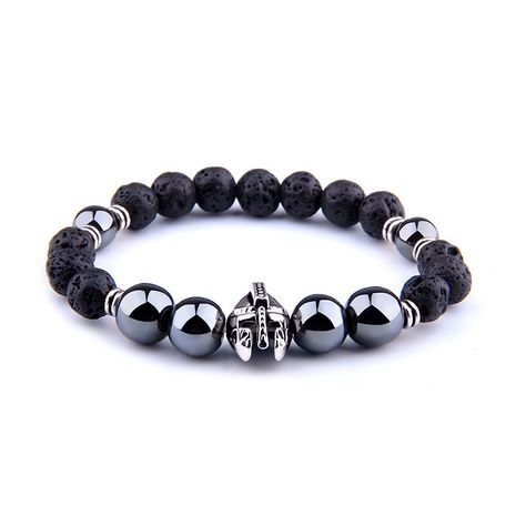 Men bracelet Roman Knight, Mens Bracelet Fashion, Gladiator Helmet, Spartan Warrior, Lava Stone Bracelet, Lava Beads, Bracelet Fashion, Mens Beaded Bracelets, Lava Bead