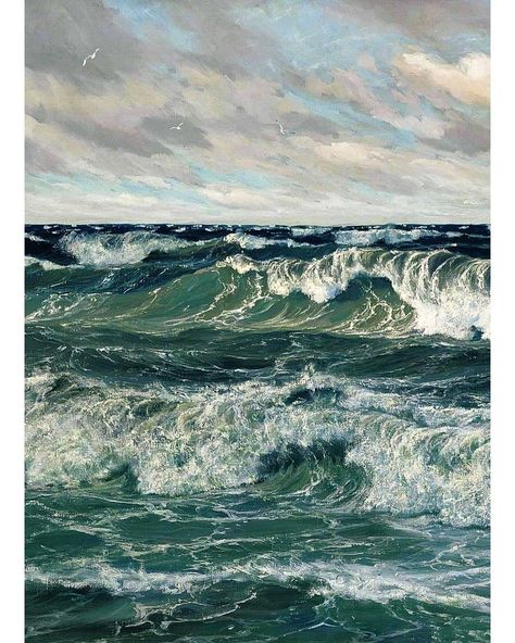 Art history Gallery on Instagram: “Patrick von Kalckreuth, Germany (1898-1970) The North Sea (1955)” Sea Painting, Daily Painting, Night Painting, North Sea, Beginner Painting, Mini Canvas Art, Instagram Art, Beach Scenes, Impressionism