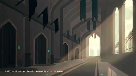 RWBY - Beacon hallway concept Rwby Beacon Academy, Dorm Artwork, Japanese Places, Rhyolite Ghost Town, Usa Road Trip Ideas, Landscape Drawing Tutorial, Beacon Academy, Usa Road Trip, Road Trip Ideas