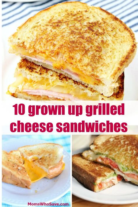 Different Ways To Make Grilled Cheese, Amazing Sandwiches Recipes, Pineapple Grilled Cheese, Grown Up Grilled Cheese, Fancy Grilled Cheese Recipes, Yummy Grilled Cheese, Pizza Grilled Cheese Sandwich, Buffalo Chicken Grilled Cheese, Fancy Grilled Cheese