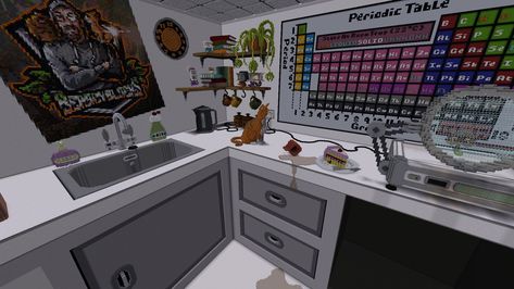 This Minecraft Chemistry Lab Not Only Looks Amazing But Also Uses No Mods! #BeardyBlocks, #Minecraft, #Mojang, #Reddit, #YouTube happygamer.com #SOCIAL #happygamer #gamesnews #gaming #games Redstone Creations, Periodic Table Poster, Analogue Clock, Chemistry Lab, Chemistry Labs, How To Play Minecraft, Minecraft Youtubers, Minecraft Creations, Latest Games