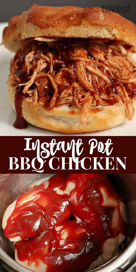 Instant Pot Bbq Pulled Chicken, Instant Pot Pulled Chicken Bbq, Shredded Bbq Chicken Instant Pot, Instant Pot Bbq Chicken Shredded, Bbq Chicken Instant Pot, Instant Pot Pulled Chicken, Chicken Recipes Thighs, Instant Pot Barbecue Chicken, Pressure Cooker Bbq Chicken