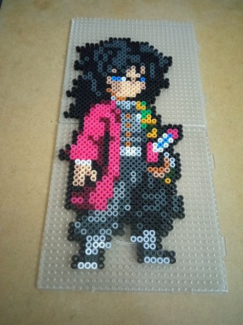 Giyuu Perler Beads, Hxh Perler Beads, Rose Perler Beads, Demon Slayer Perler Beads, Anime Perler Beads, Anime Perler Bead Patterns, Perler Creations, Melty Bead Patterns, Fuse Bead Patterns