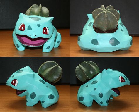 Bulbasaur planter Bulbasaur Flower, Pokemon Planter, Sincere Apologies, Bulbasaur Planter, Pokemon Room, Pokemon Craft, Diy Flower Pots, Garcinia Cambogia, Cadeau Diy