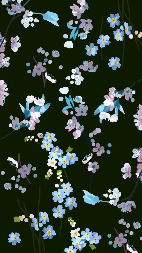 Scorpion Grasses, Flowers Pattern, Flat Illustration, Grasses, Scenery Wallpaper, Scorpion, Cherry Blossom, Blossom, Cherry