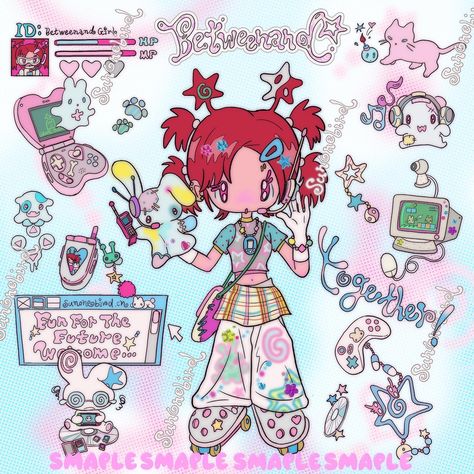 Swag Art, Art Archive, Art Business, Kawaii Art, Sticker Collection, Character Illustration, Collage Art, Cartoon Art, A Girl