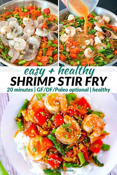 Stir Fry Recipes Shrimp Veggies, Shrimp Stir Fry Frozen Veggies, Healthy Shrimp Stir Fry Clean Eating, Gluten Free Shrimp Stir Fry, Low Cal Stir Fry Sauce, Shrimp Stirfry Sauces, Low Sodium Shrimp Stir Fry Recipes, Low Calorie Shrimp Bowl, Shrimp Stir Fry With Frozen Vegetables