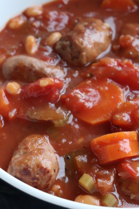 Sausage Casserole Slow Cooker, Slow Cooker Sausage, Sausage Stew, Slow Cooker Casserole, Sausage Dishes, Sausage Casserole, Slow Cooker Pork, Crock Pot Slow Cooker, Crockpot Recipes Slow Cooker