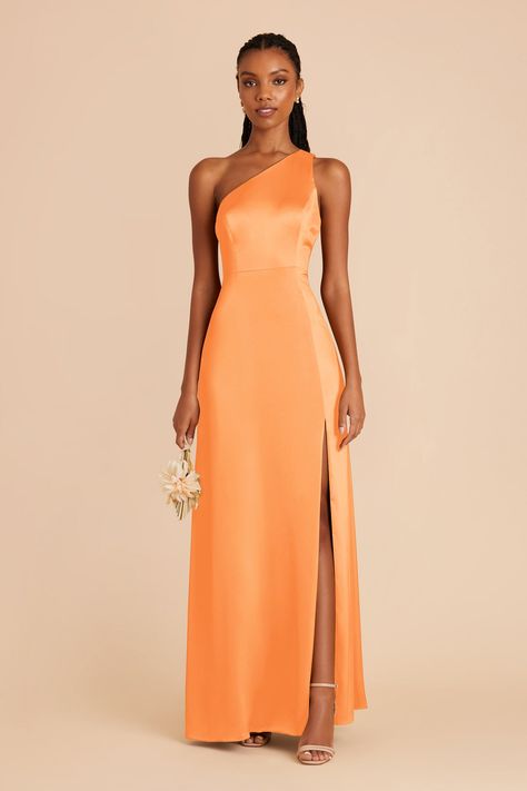 Light Orange Dress Long, Pale Orange Bridesmaid Dresses, Apricot Bridesmaid Dresses, Orange Dress Bridesmaid, Light Orange Bridesmaid Dresses, Salmon Bridesmaid Dresses, Rainbow Bridesmaids, Orange Dress Wedding, 2026 Wedding