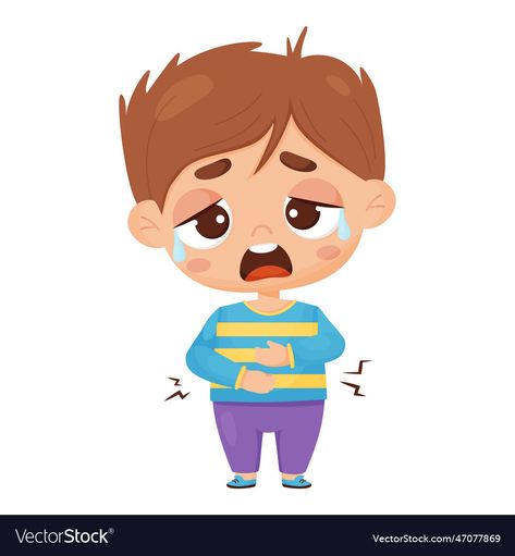 Sick Boy, Boy Tattoos, Cartoon Boy, Stomach Pain, Kid Character, Cartoon Style, Children Illustration, Transparent Png, Cartoon Styles