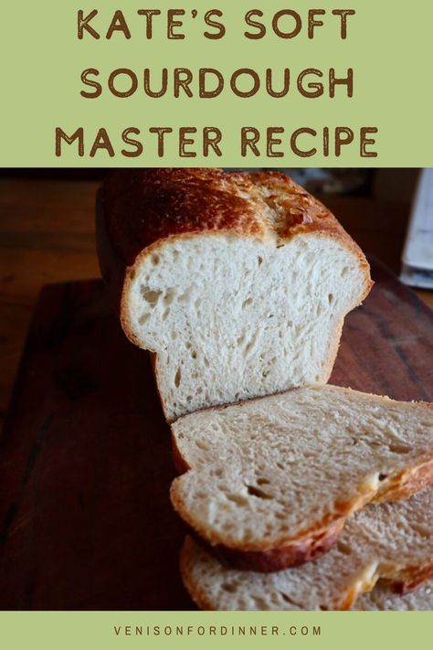 slather the top in butter and leave it in the pan to cool. The bread ‘sweats’ in the pan a bit and softens the side crusts. It’s not as sweaty as it sounds, I promise, it works Sourdough Bread Healthy, Sourdough Sandwich Bread Recipe, Making Sourdough Bread, Sourdough Bread Starter, Sourdough Bread Sandwiches, Bread Sourdough, Sourdough Starter Discard Recipe, Sourdough Sandwich, Nourishing Traditions