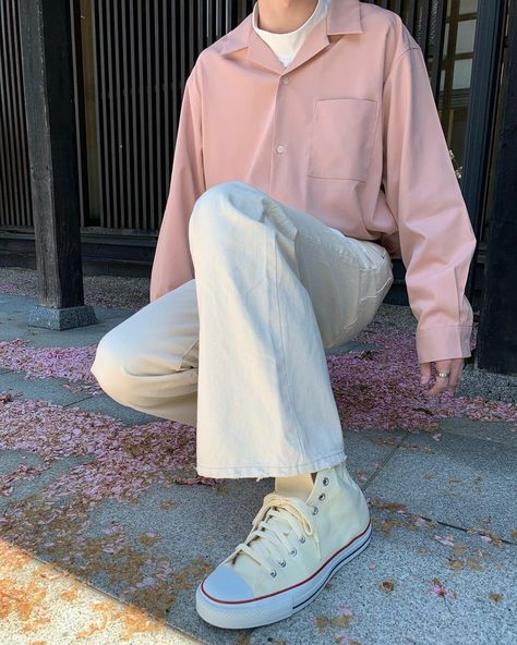 Cute Mens Outfits Pastel, Pastel Male Outfits, Feminine Male Outfits, Soft Boy Aesthetic Outfits, Outfit With Yellow, Pastel Aesthetic Outfit, Soft Aesthetic Outfits, Softboy Outfits, Soft Boy Outfits