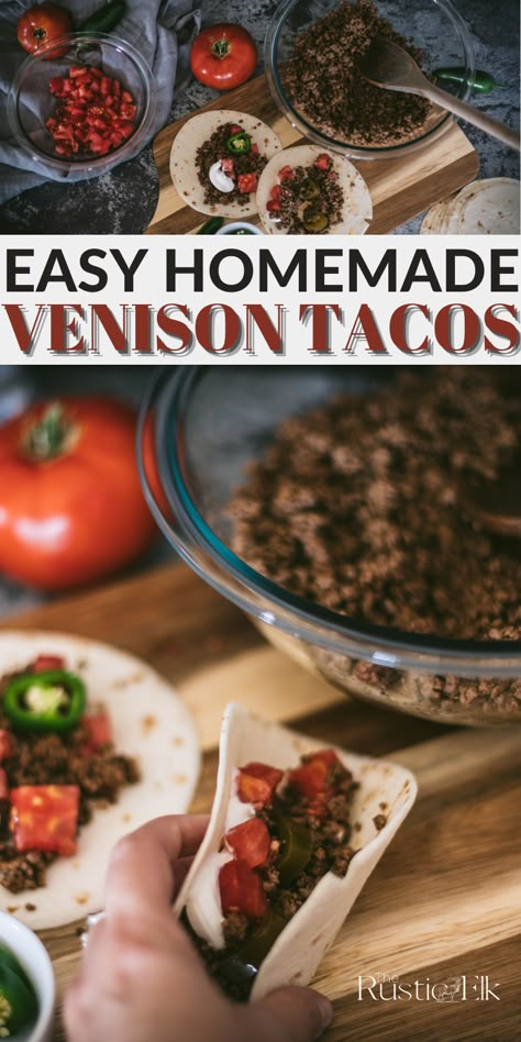 Venison Burger Recipes, Venison Tacos, Duck And Rabbit, Ground Venison Recipes, Meat Ideas, Venison Burgers, Venison Meat, Deer Recipes, Ground Venison