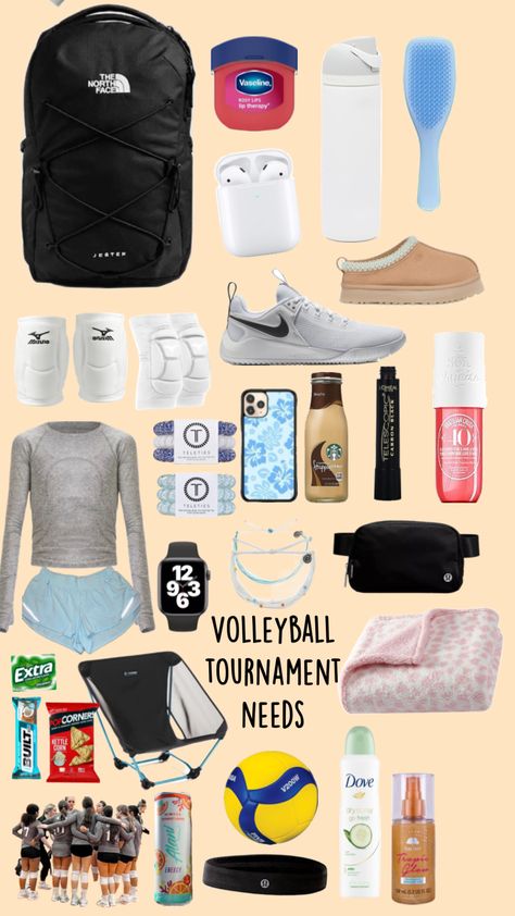 Sports Bag Essentials, Volleyball Accessories, Vollyball Outfits, Volleyball Tournament, Volleyball Bag, Volleyball Tournaments, Volleyball Practice, Volleyball Inspiration, Simple Outfits For School